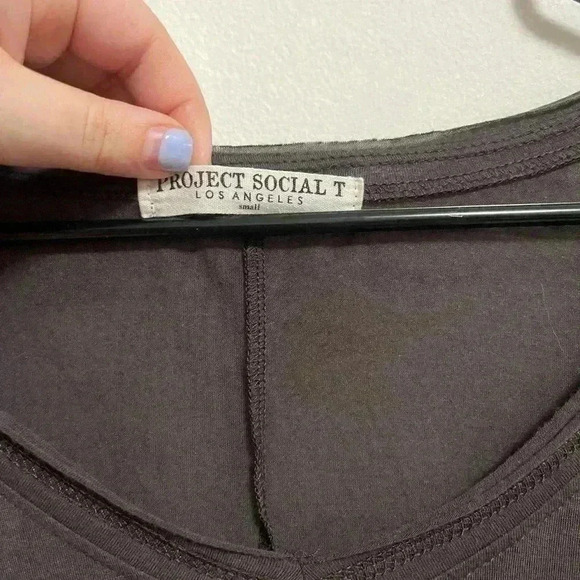 Project Social T - Women’s Super Soft Grey 1/2 Sleeve Tunic Top - Size Small - Picture 2 of 5